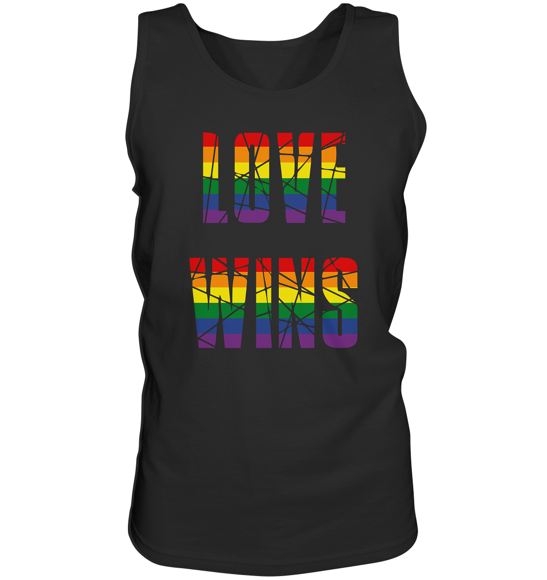 LOVE WINS in Regenbogen-Farben “Männer” Tank-Top