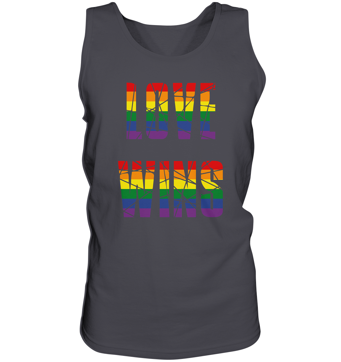 LOVE WINS in Regenbogen-Farben “Männer” Tank-Top