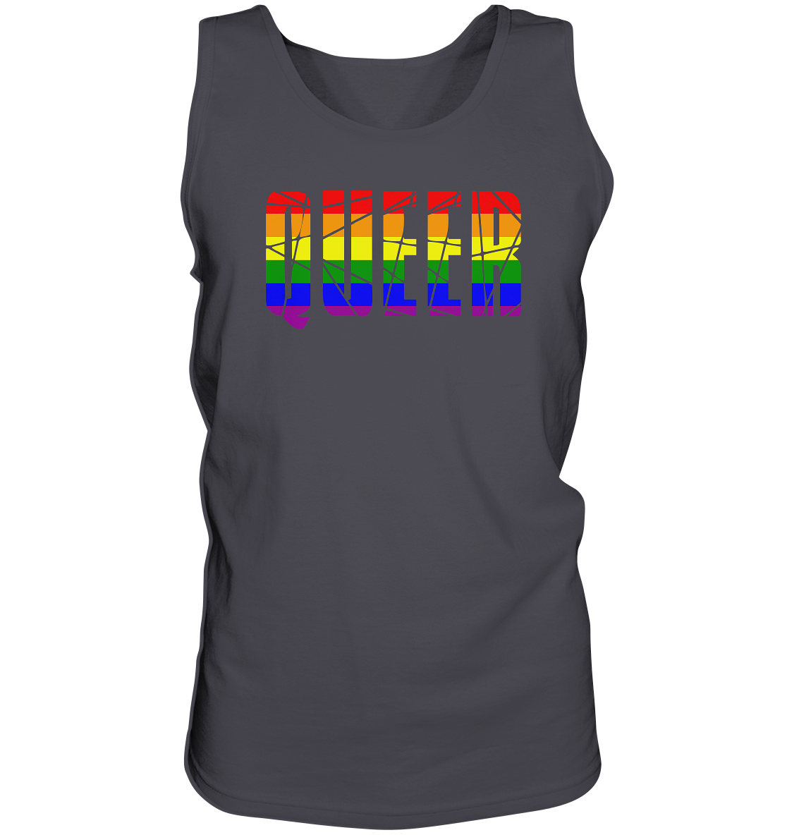 QUEER in Regenbogen-Farben “Männer” Tank-Top