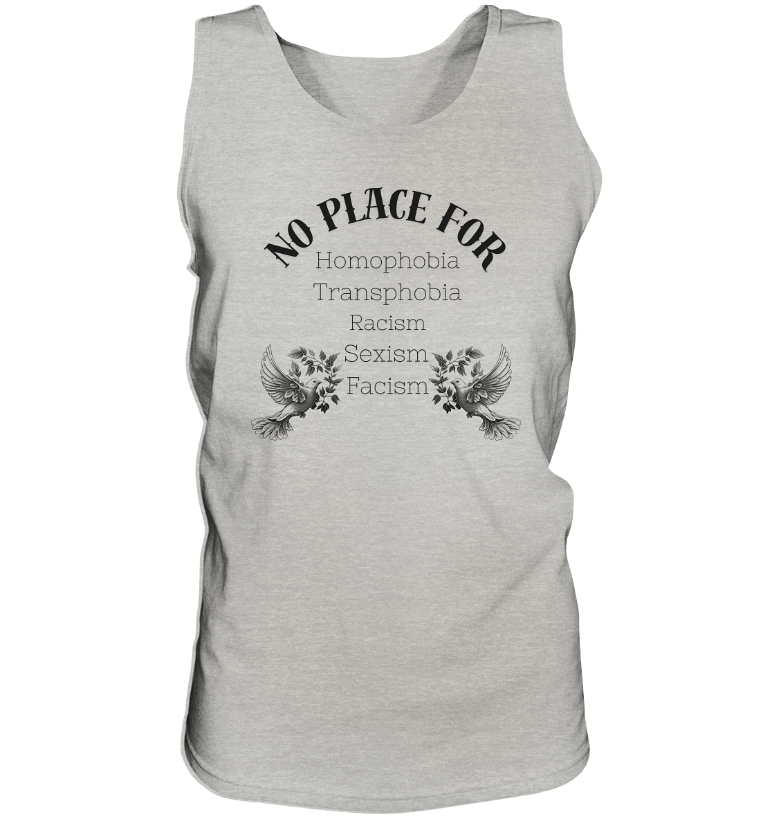 No Place For (schwarze Schrift) “Männer” Tank-Top