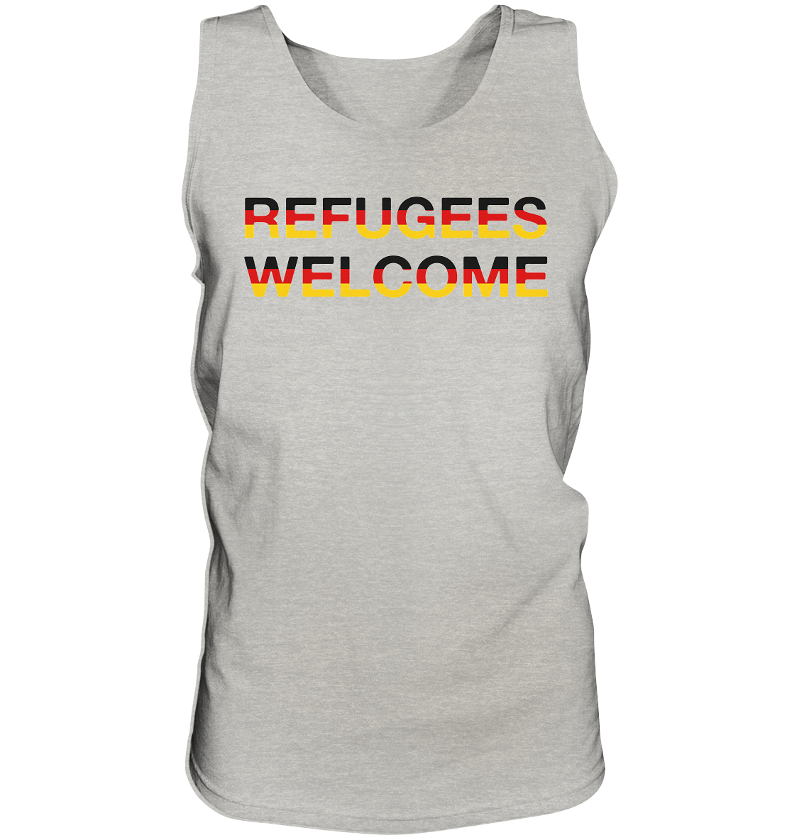 Refugees Welcome in Deutschlandfarben “Männer” Tank-Top