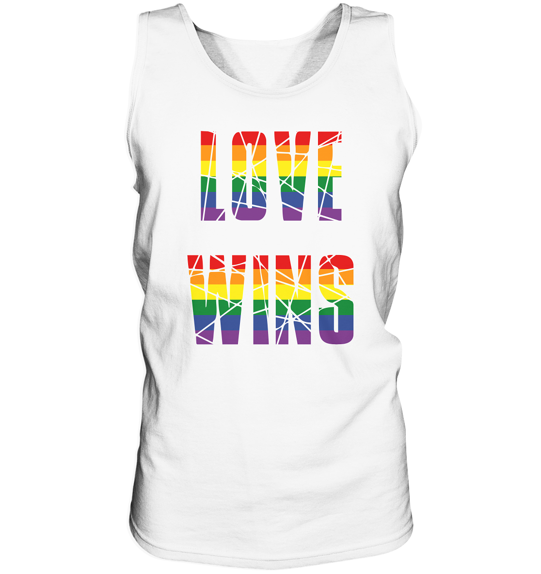 LOVE WINS in Regenbogen-Farben “Männer” Tank-Top