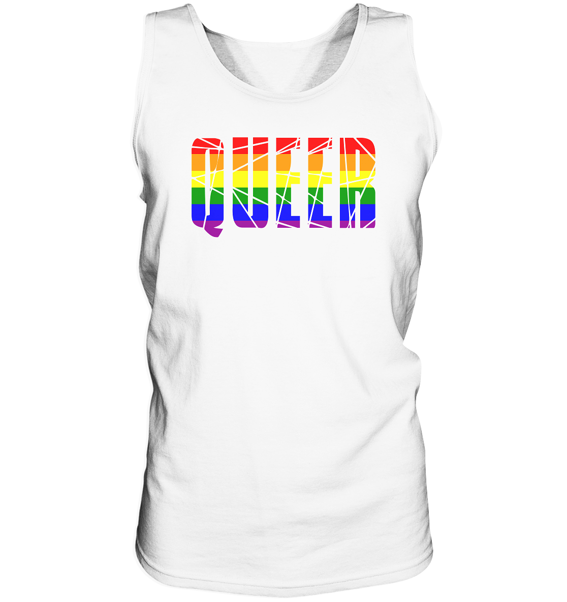 QUEER in Regenbogen-Farben “Männer” Tank-Top