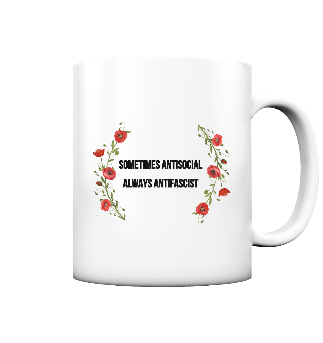 Sometimes Antisocial Always Antifascist - Tasse (matt)