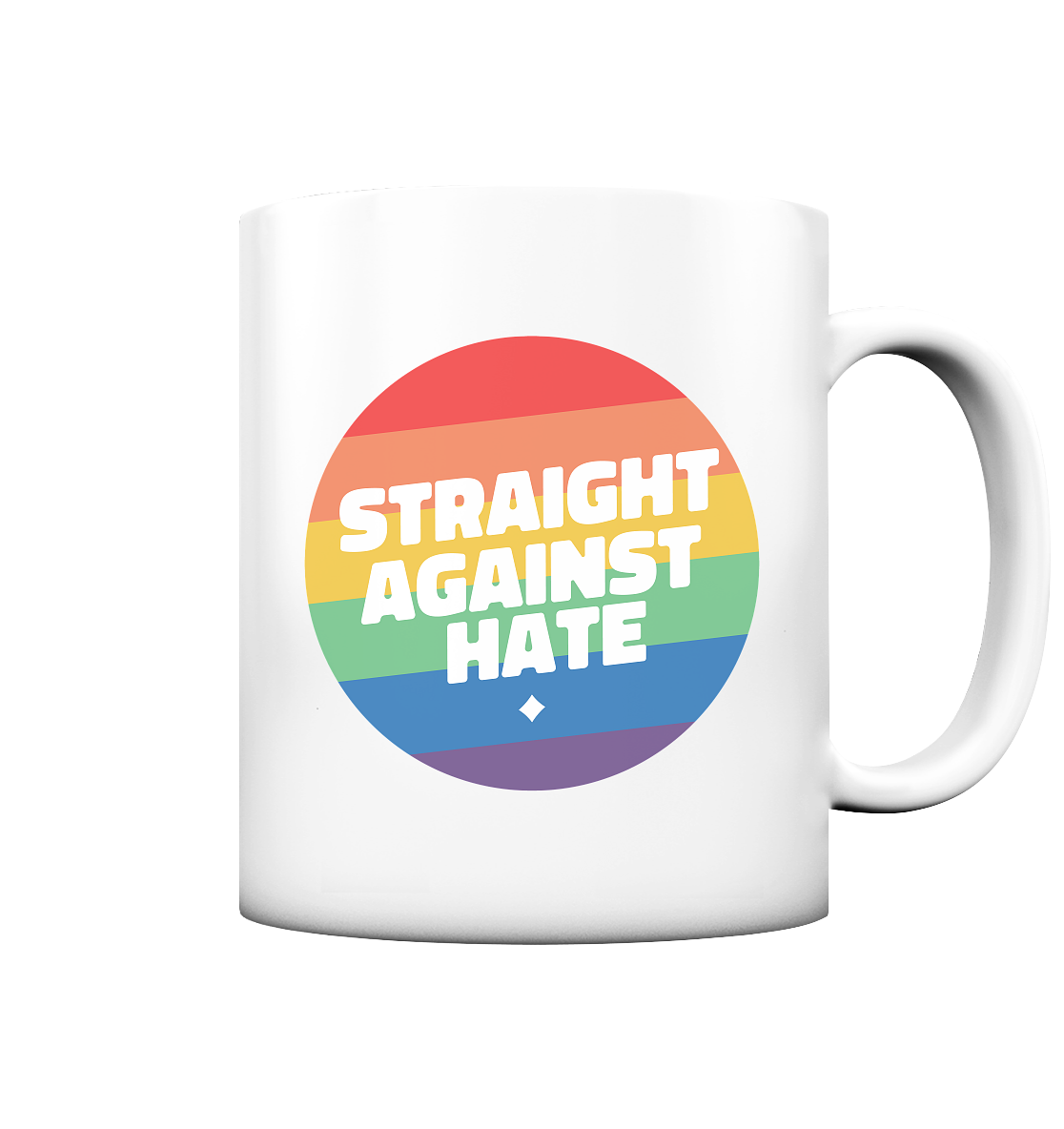 Straight Against Hate Badge Tasse (matt)