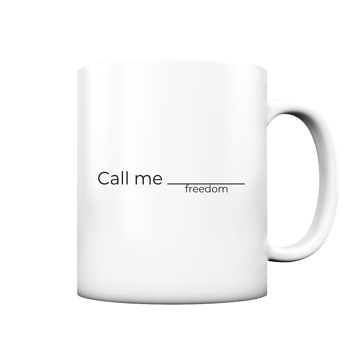 Call me … (ohne Flagge) Tasse (matt)