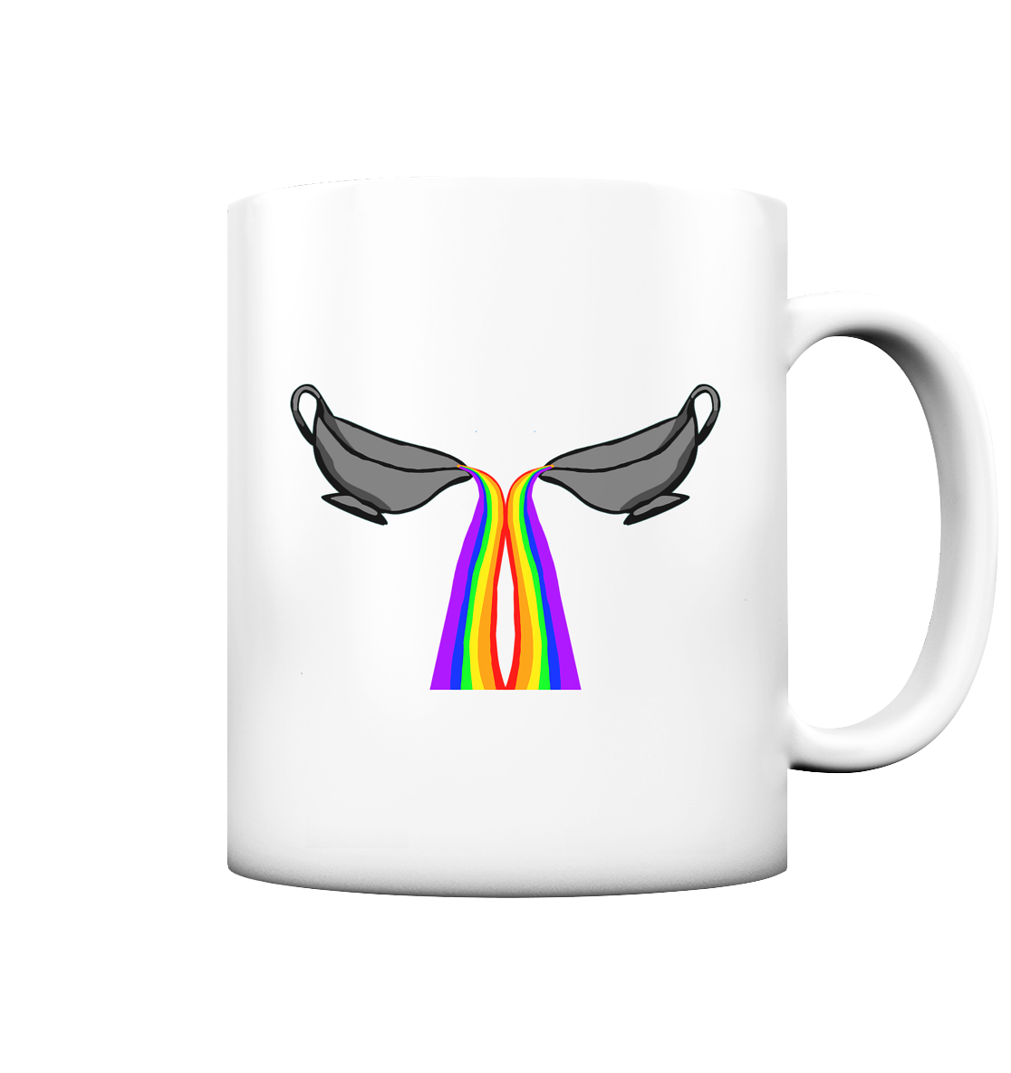 Regenbogen-Soße Twin Edition Tasse (matt)