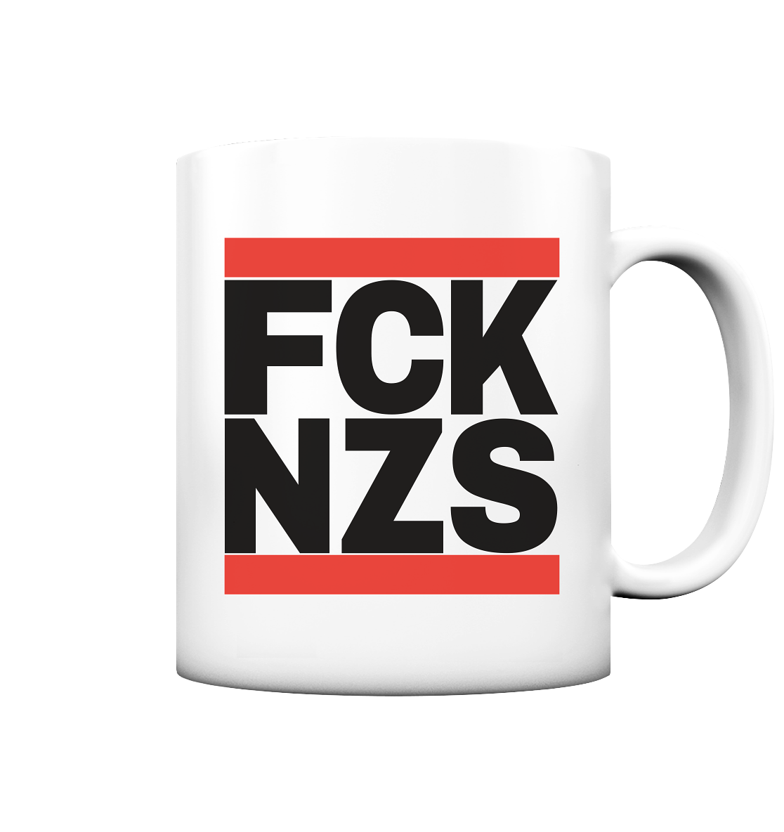 FCK NZS (schwarze Schrift) - Tasse (matt)