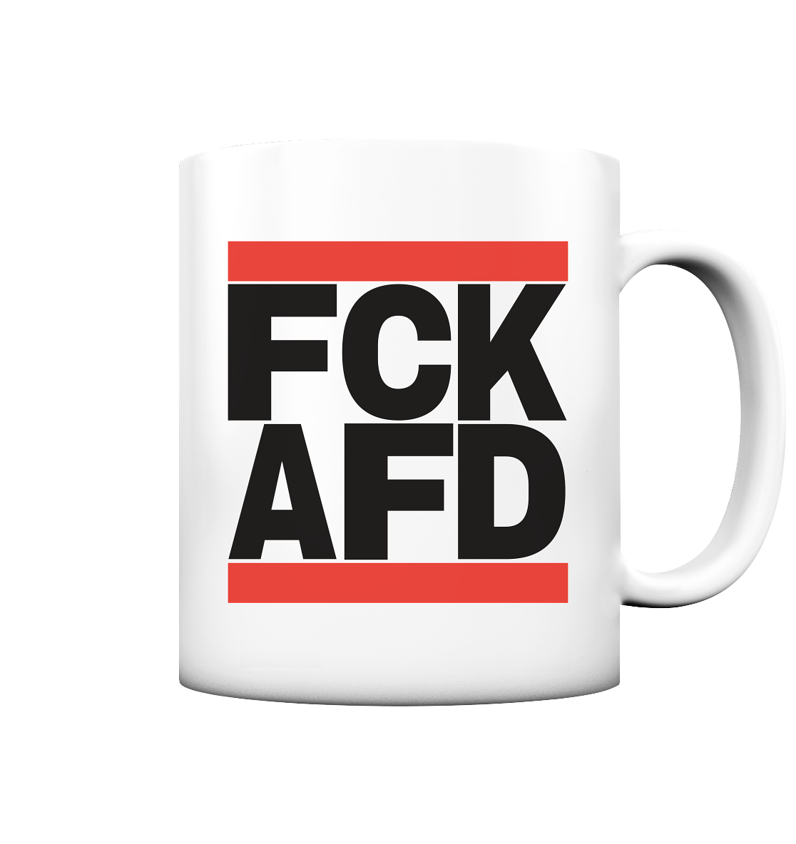 FCK AFD (schwarze Schrift) - Tasse (matt)