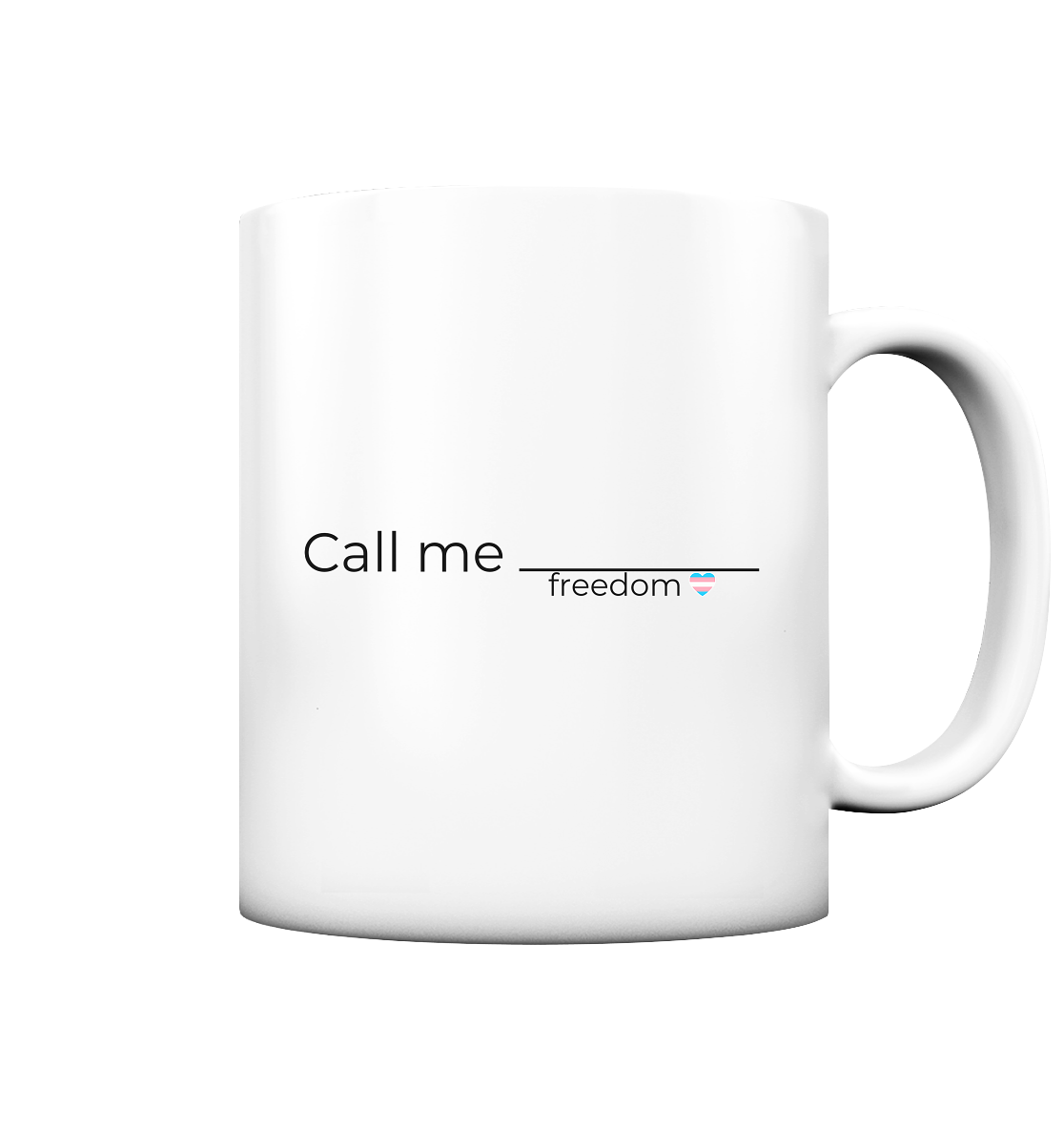 Call me … (Trans-Flagge) Tasse (matt)