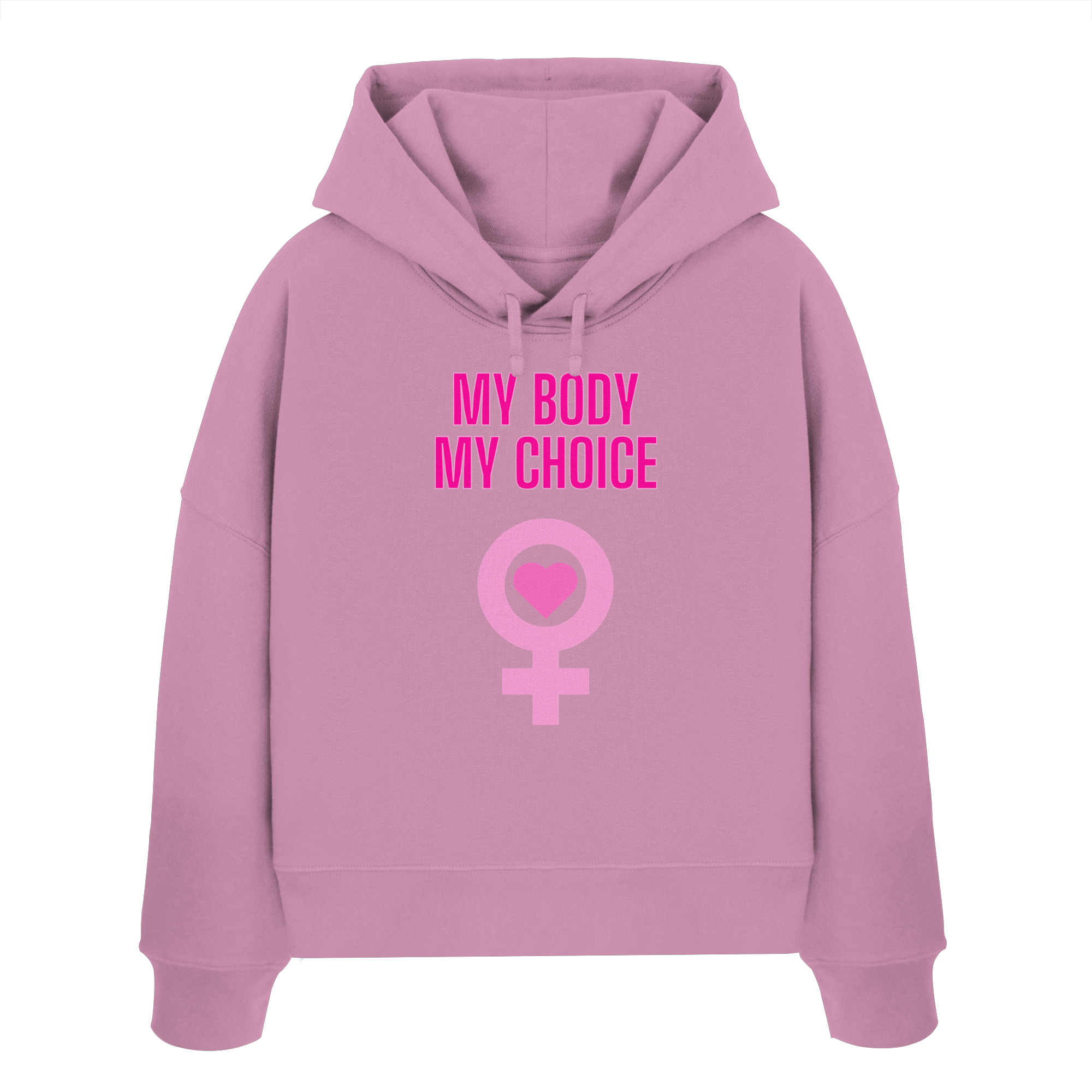 My Body My Choice "Pink Power Edition" - Womens Organic Boxcut Hoodie