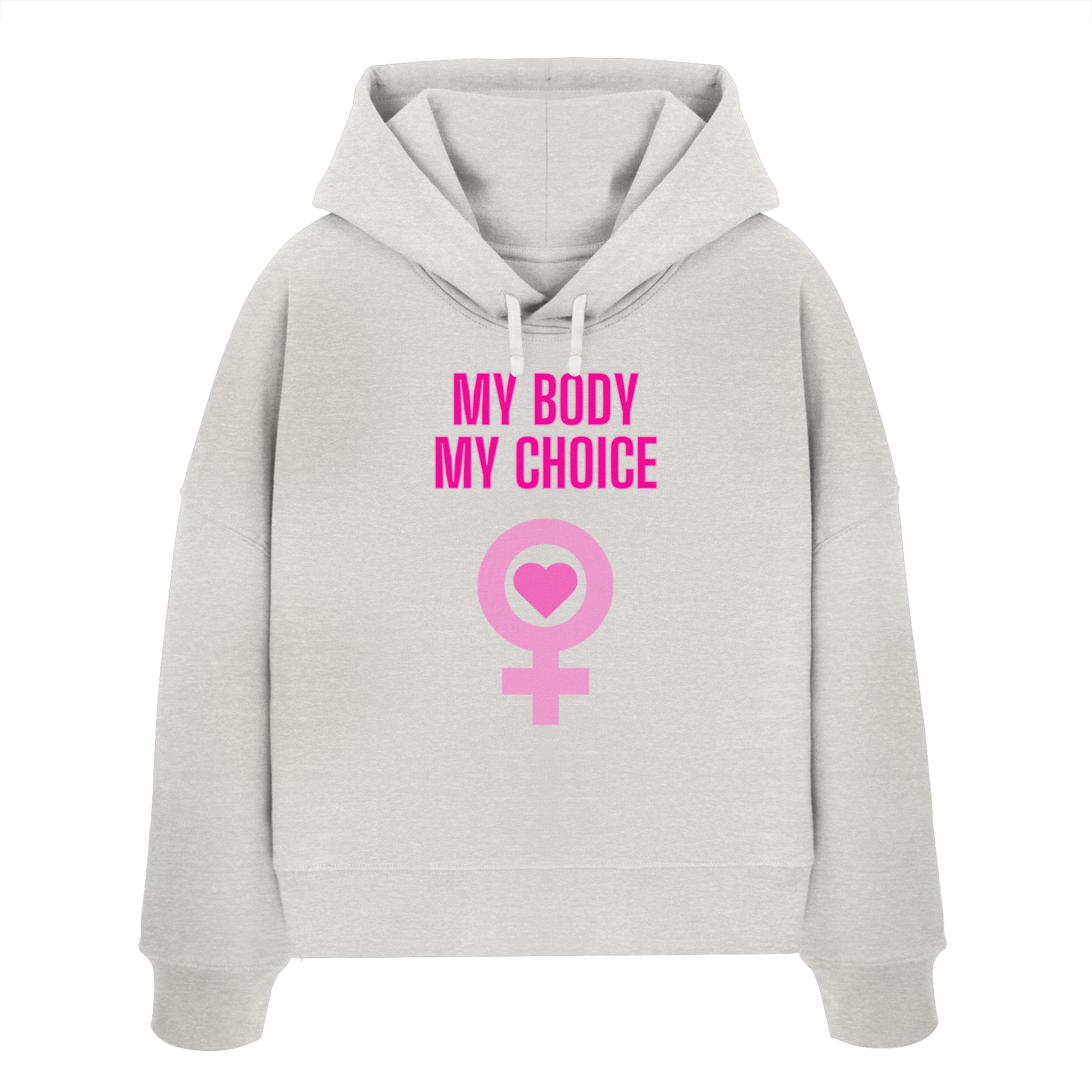 My Body My Choice "Pink Power Edition" - Womens Organic Boxcut Hoodie