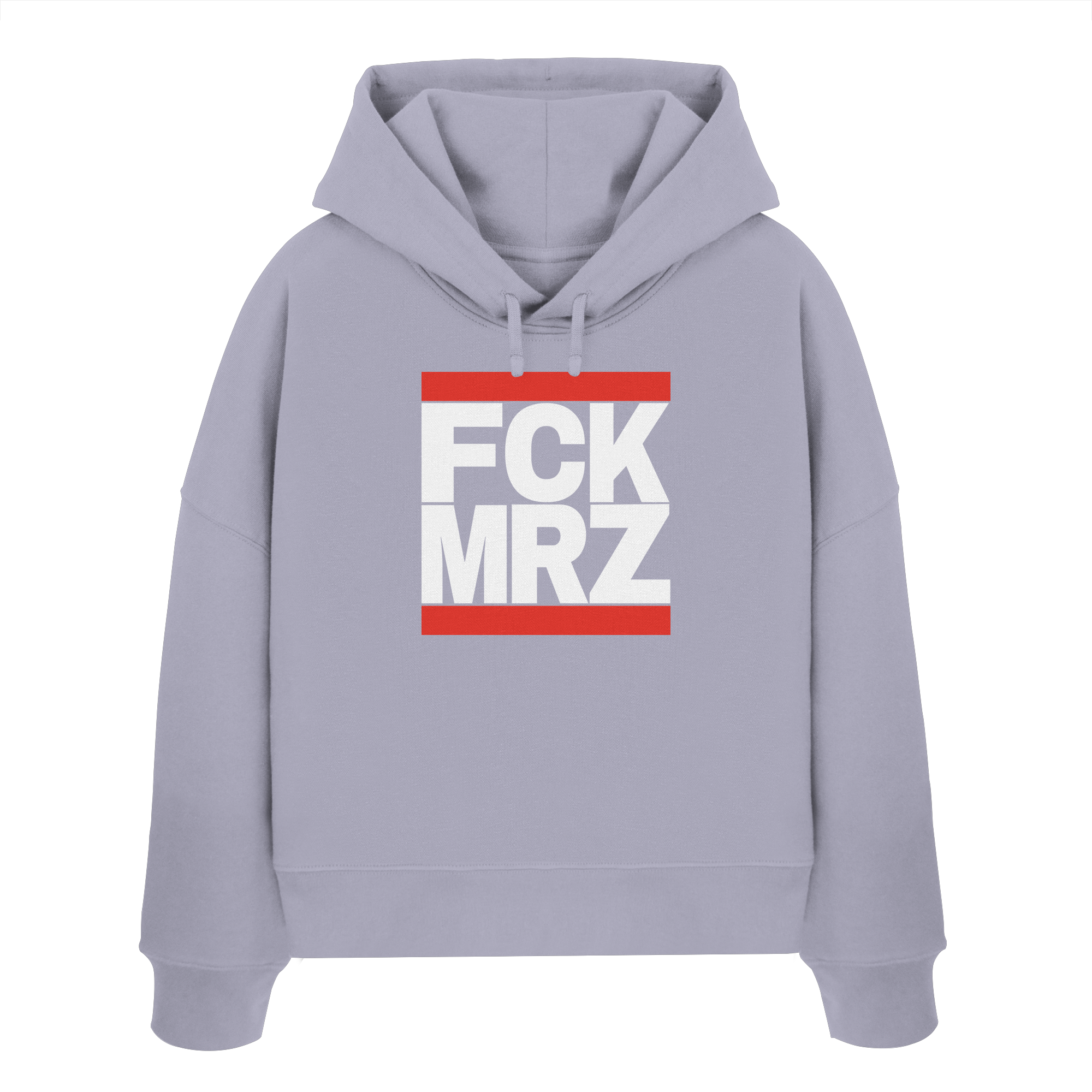 FCK MRZ (weiße Schrift) - "Frauen" Boxcut Hoodie