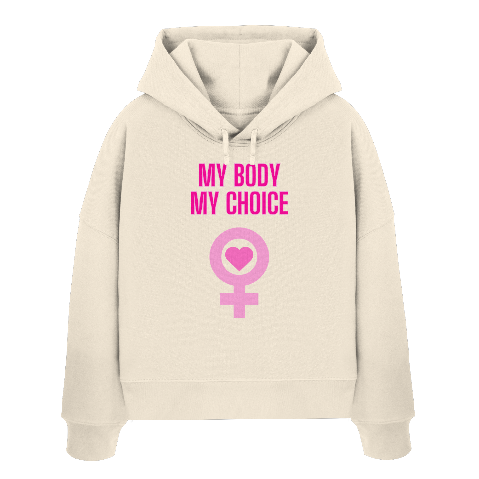 My Body My Choice "Pink Power Edition" - Womens Organic Boxcut Hoodie