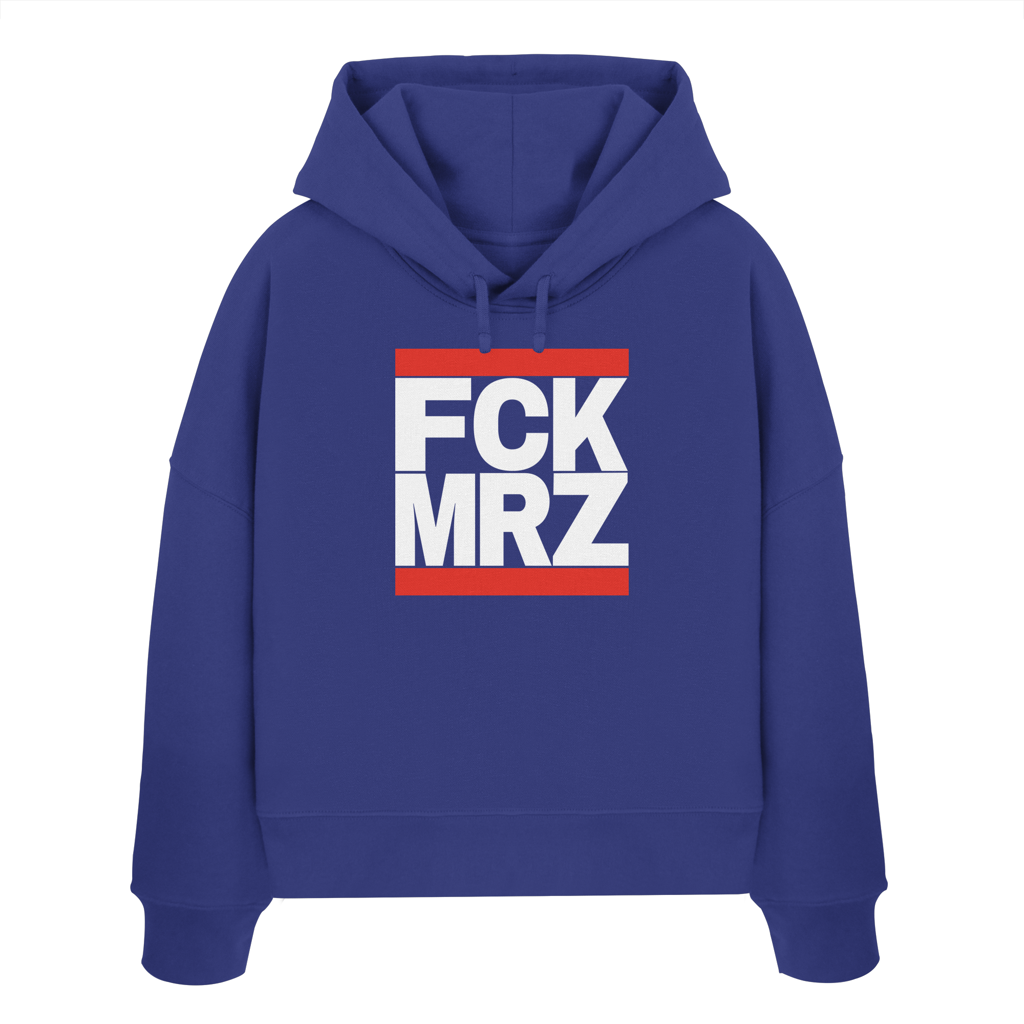 FCK MRZ (weiße Schrift) - "Frauen" Boxcut Hoodie