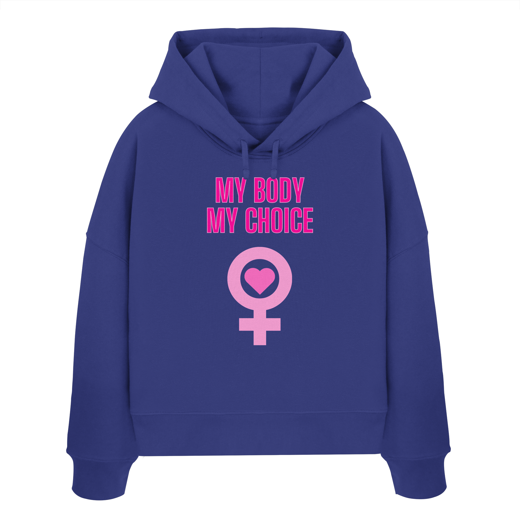 My Body My Choice "Pink Power Edition" - Womens Organic Boxcut Hoodie