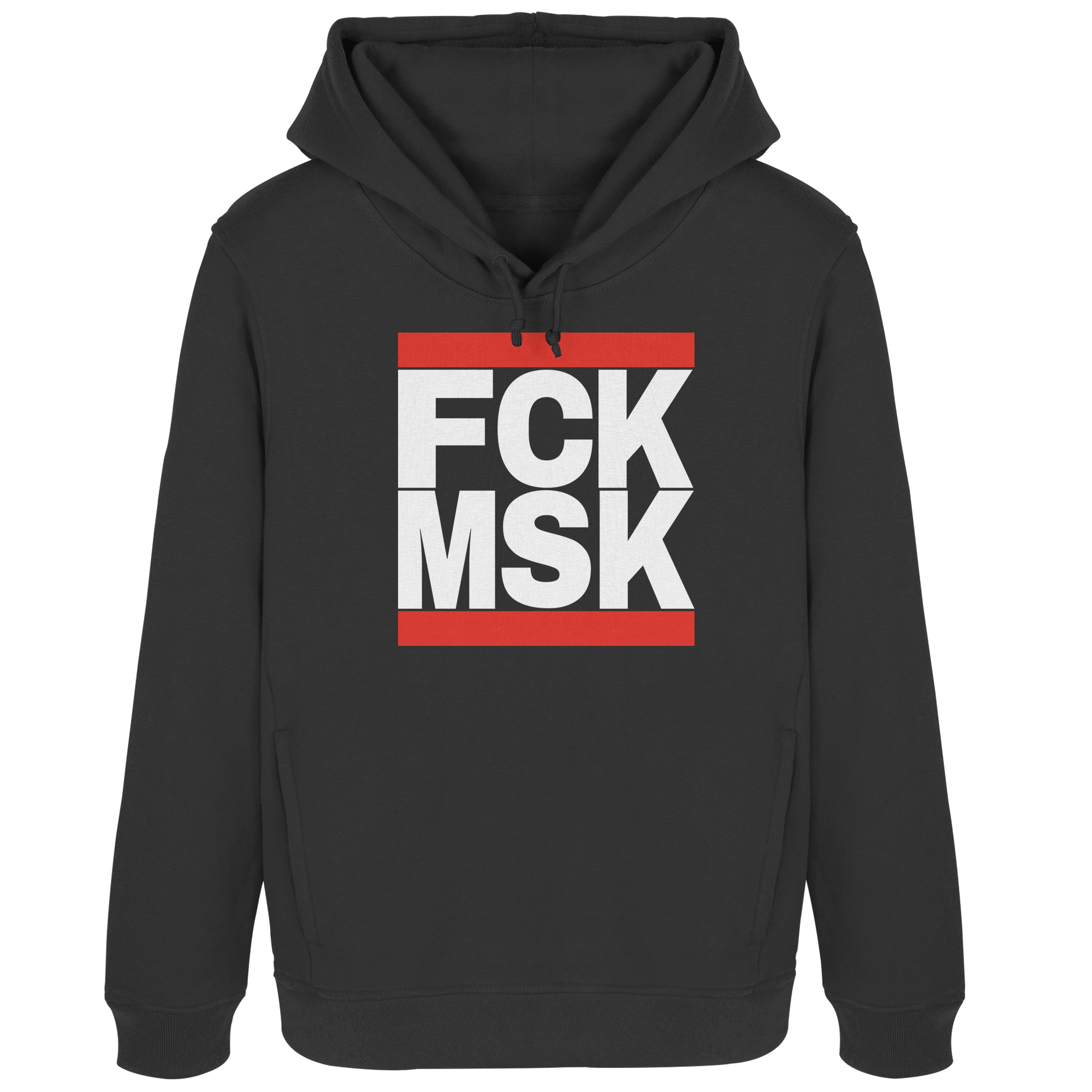 FCK MSK (weiße Schrift) - "Frauen" Organic Hoodie B&C