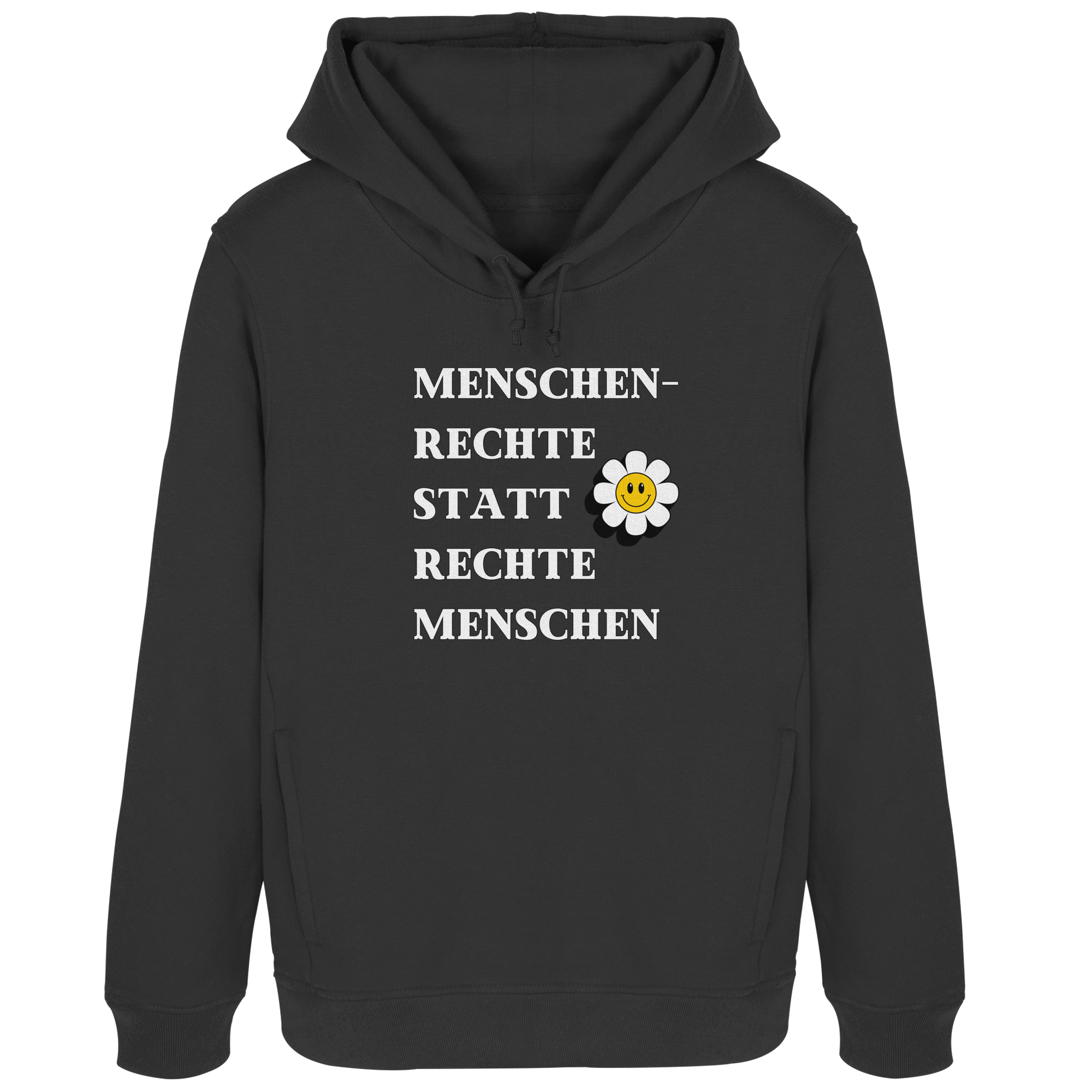 Menschenrechte statt rechte Menschen - Womens Organic Hoodie B&C