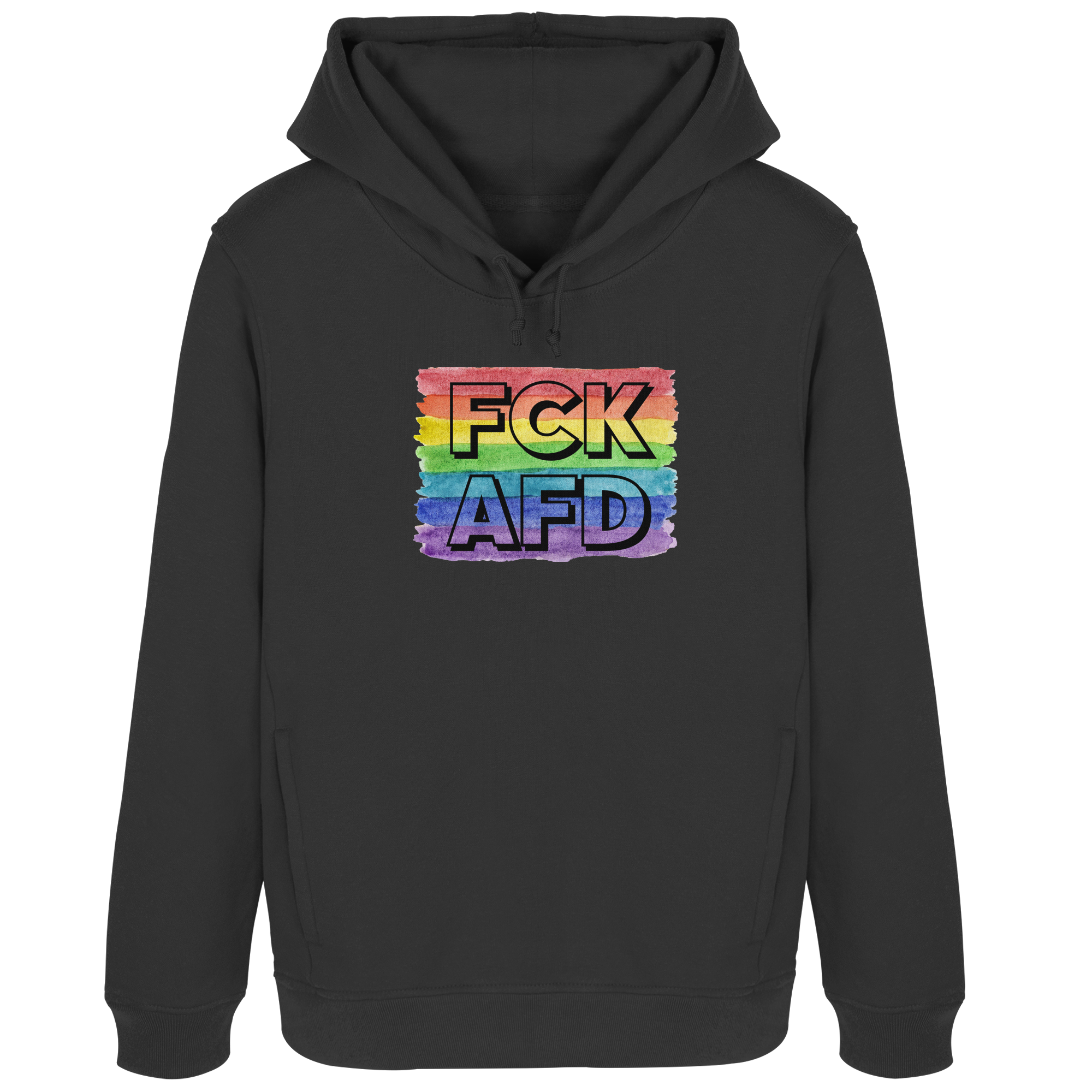 FCK AFD "Rainbow Resistance Edition" - Womens Organic Hoodie B&C