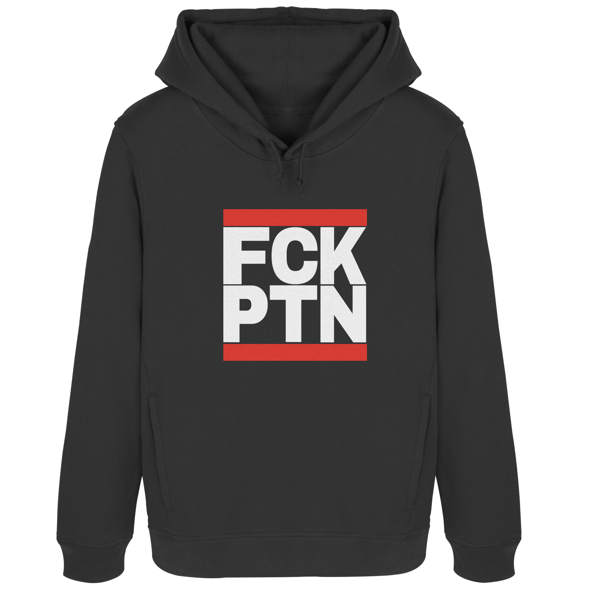 FCK PTN (weiße Schrift) - Womens Organic Hoodie B&C