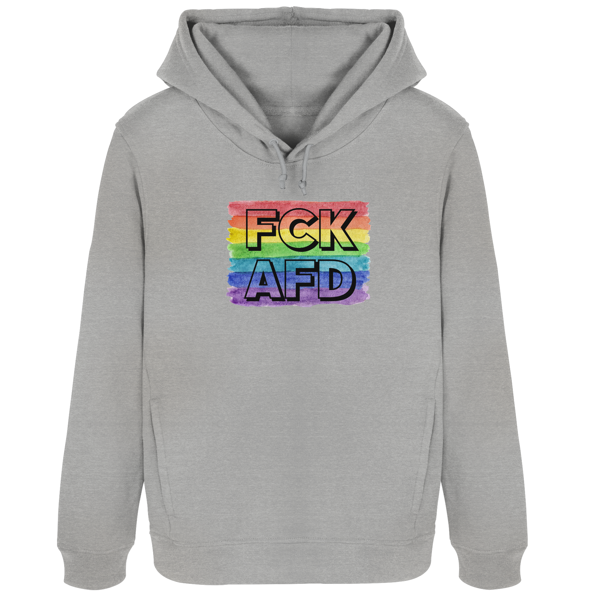 FCK AFD "Rainbow Resistance Edition" - Womens Organic Hoodie B&C