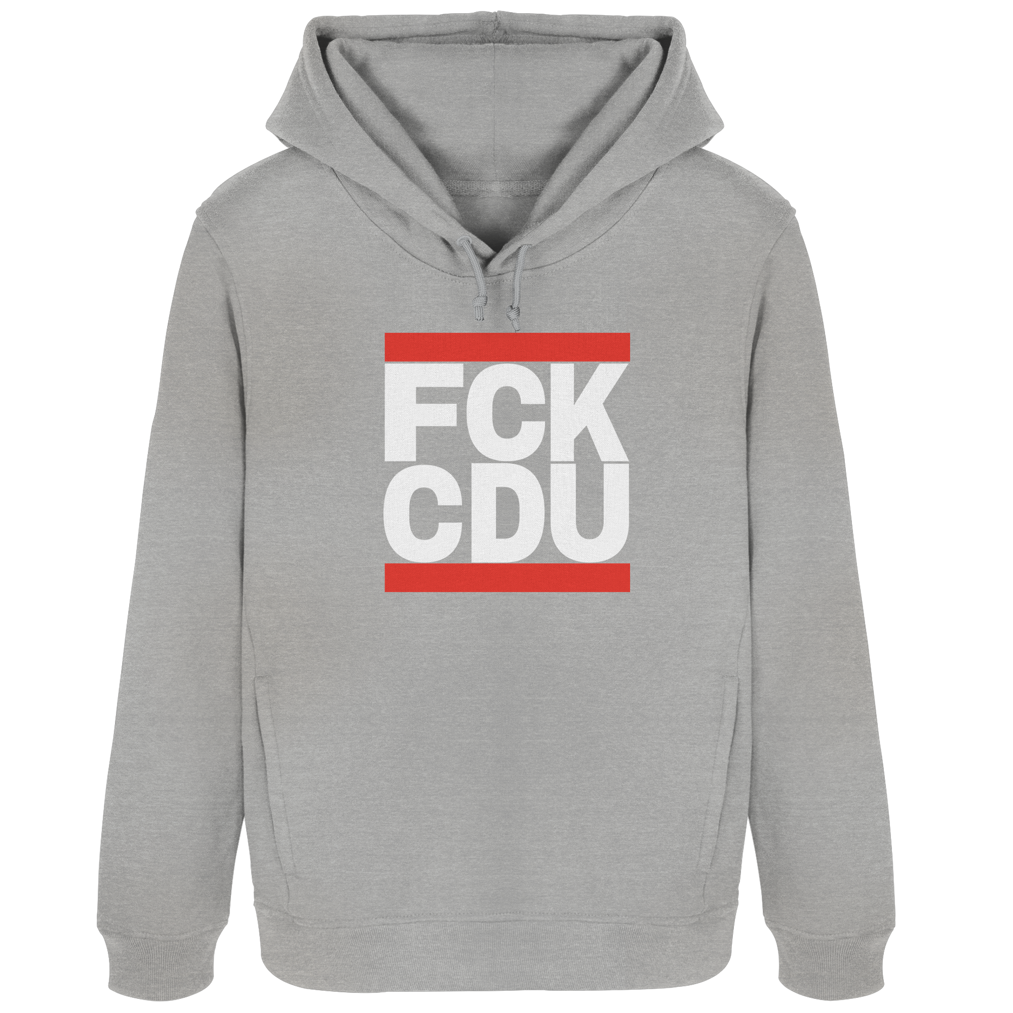 FCK CDU (weiße Schrift) - Womens Organic Hoodie B&C