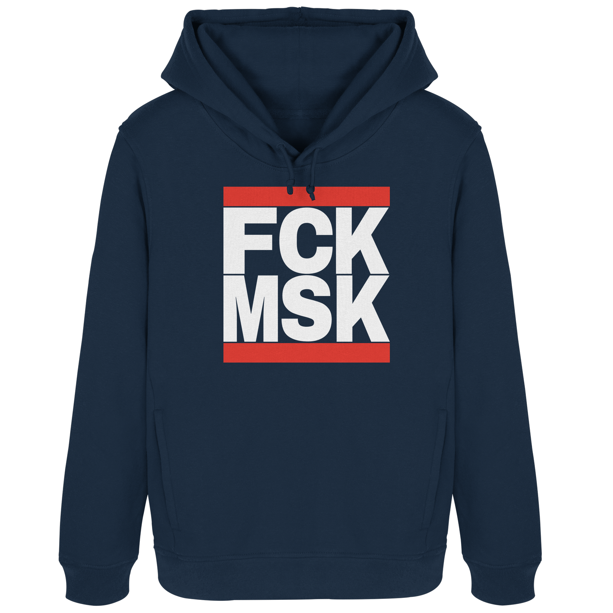 FCK MSK (weiße Schrift) - "Frauen" Organic Hoodie B&C