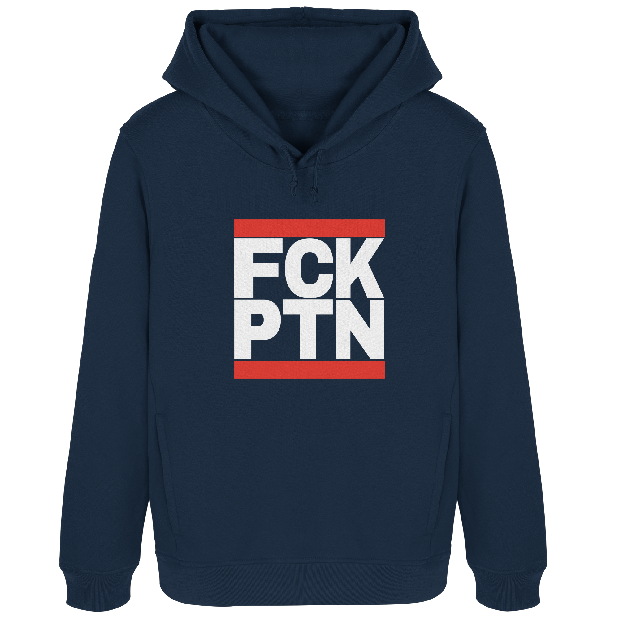 FCK PTN (weiße Schrift) - Womens Organic Hoodie B&C