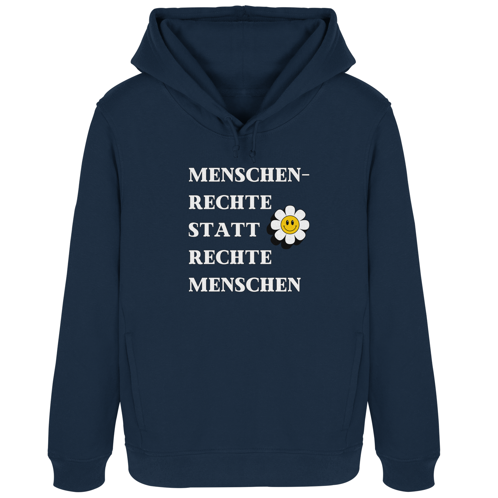 Menschenrechte statt rechte Menschen - Womens Organic Hoodie B&C