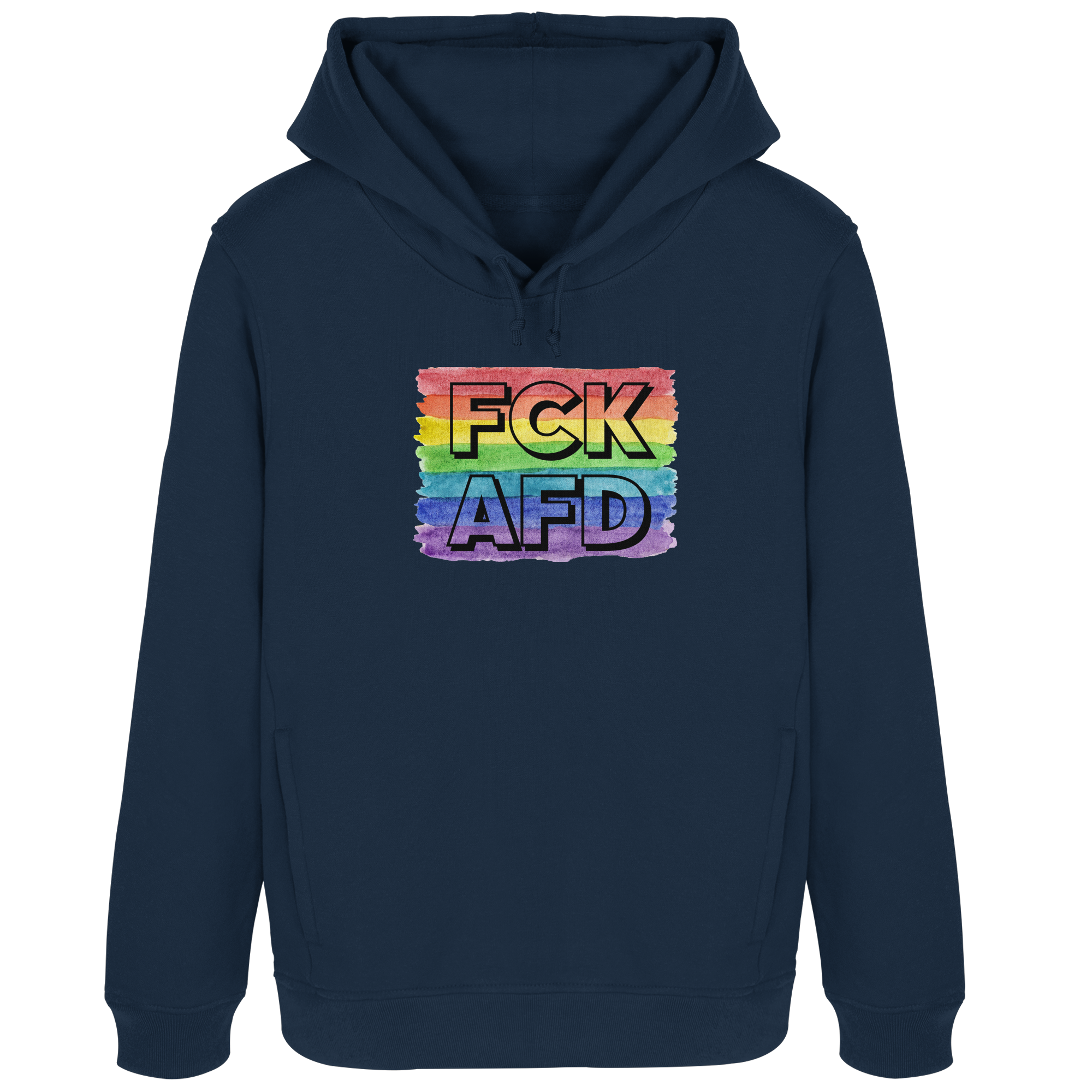 FCK AFD "Rainbow Resistance Edition" - Womens Organic Hoodie B&C