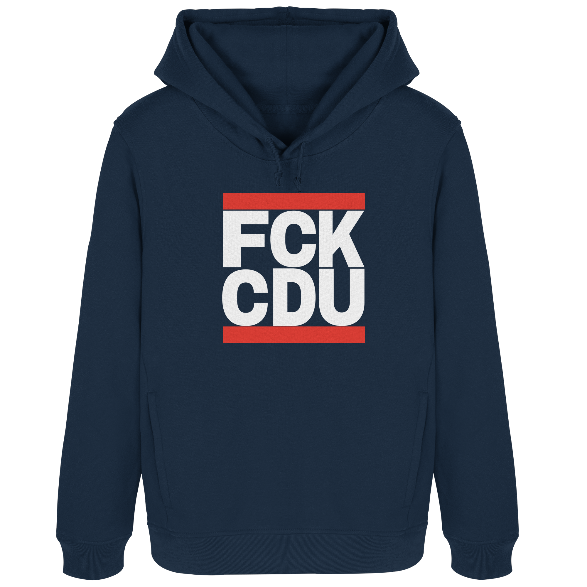 FCK CDU (weiße Schrift) - Womens Organic Hoodie B&C