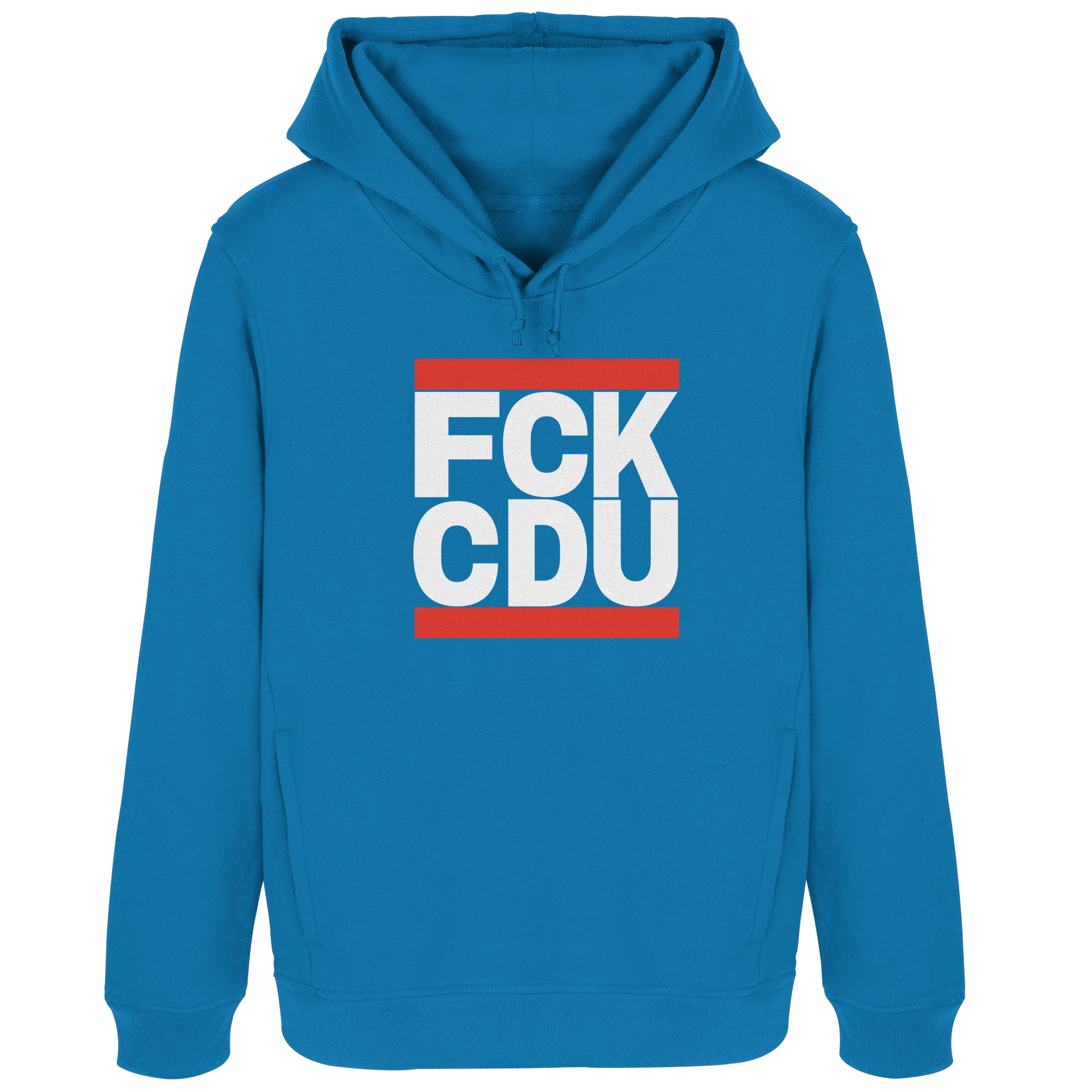 FCK CDU (weiße Schrift) - Womens Organic Hoodie B&C