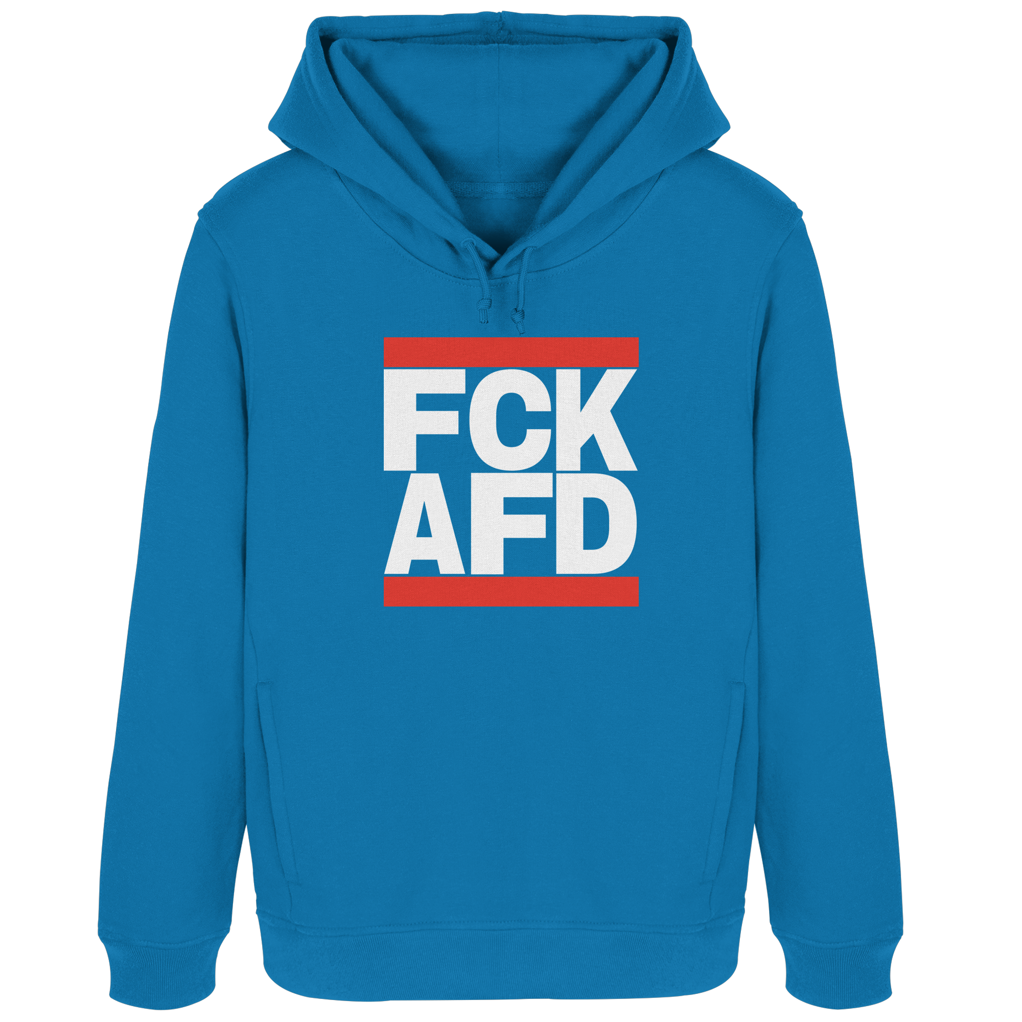 FCK AFD (weiße Schrift) - "Frauen" Organic Hoodie B&C