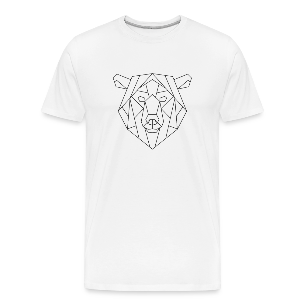 Bär Polygon Zeichnung "Männer" T-Shirt - Weiß