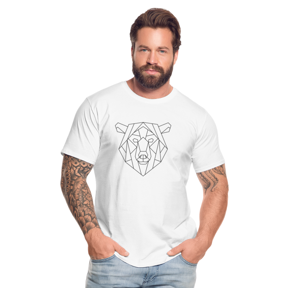 Bär Polygon Zeichnung "Männer" T-Shirt - Weiß