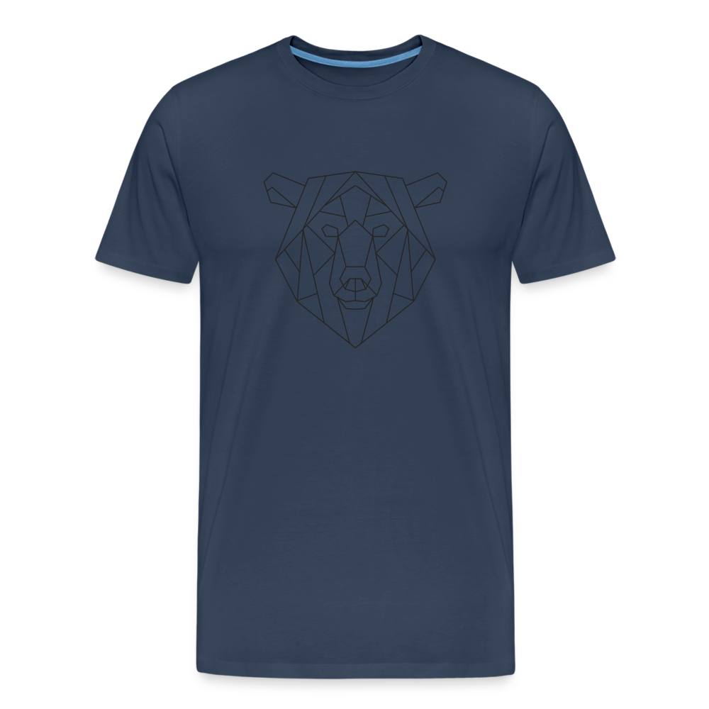 Bär Polygon Zeichnung "Männer" T-Shirt - Navy