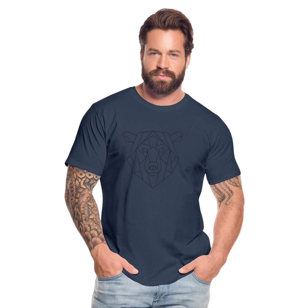 Bär Polygon Zeichnung "Männer" T-Shirt - Navy