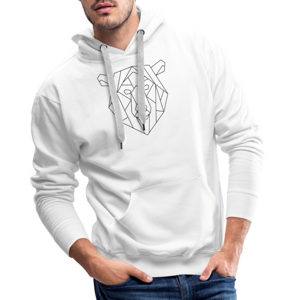 Bär Polygon Zeichnung "Männer" Hoodie - Weiß