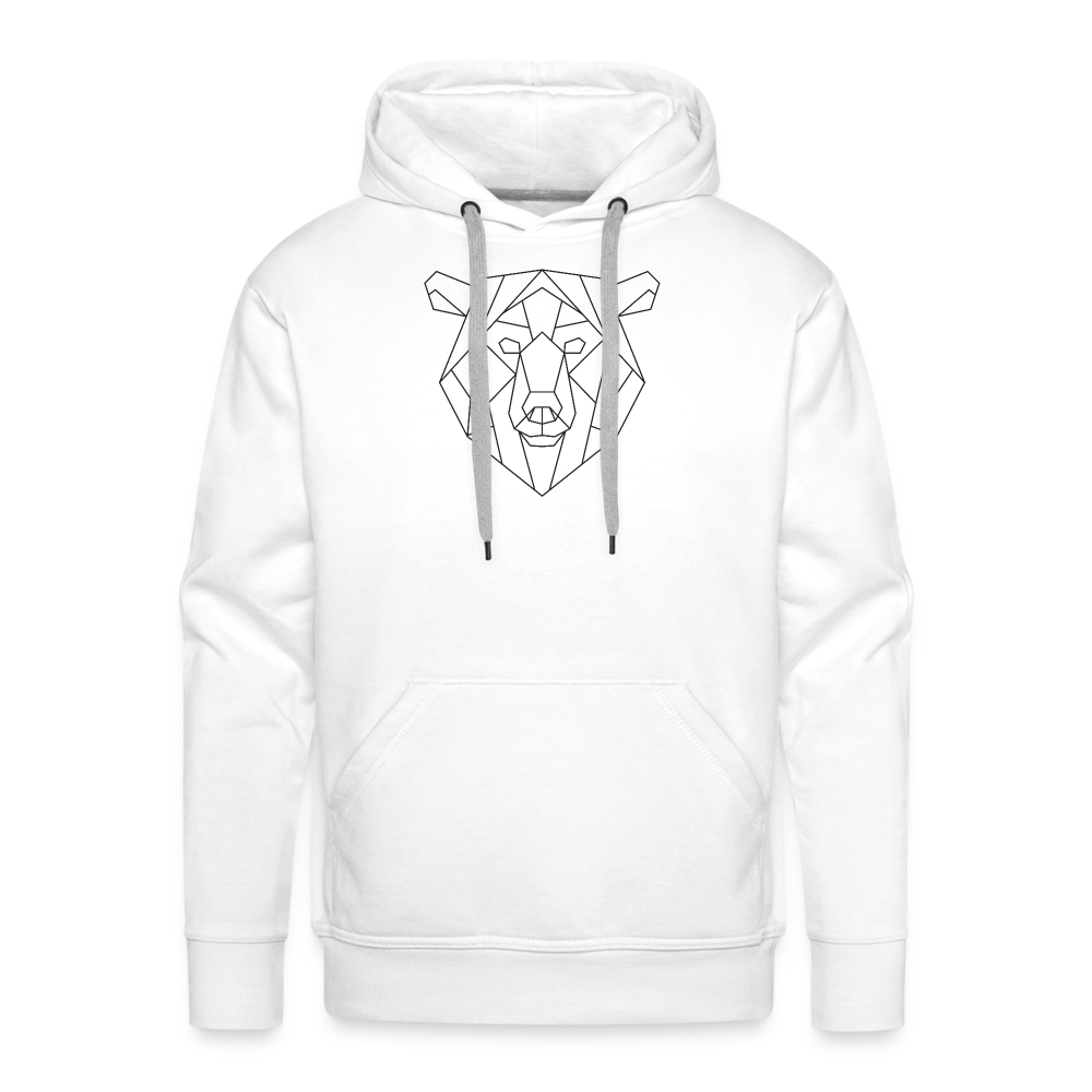 Bär Polygon Zeichnung "Männer" Hoodie - Weiß