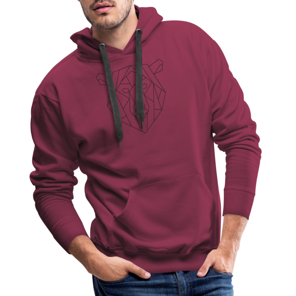 Bär Polygon Zeichnung "Männer" Hoodie - Bordeaux