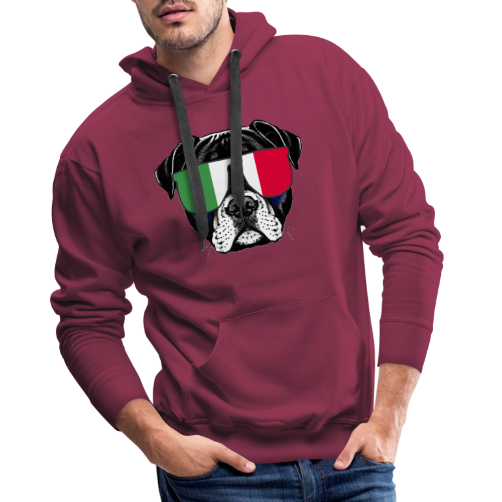 Hund mit Italien-Sonnenbrille "Männer"-Schnitt Hoodie - Bordeaux