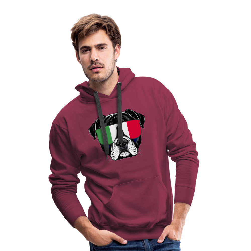 Hund mit Italien-Sonnenbrille "Männer"-Schnitt Hoodie - Bordeaux