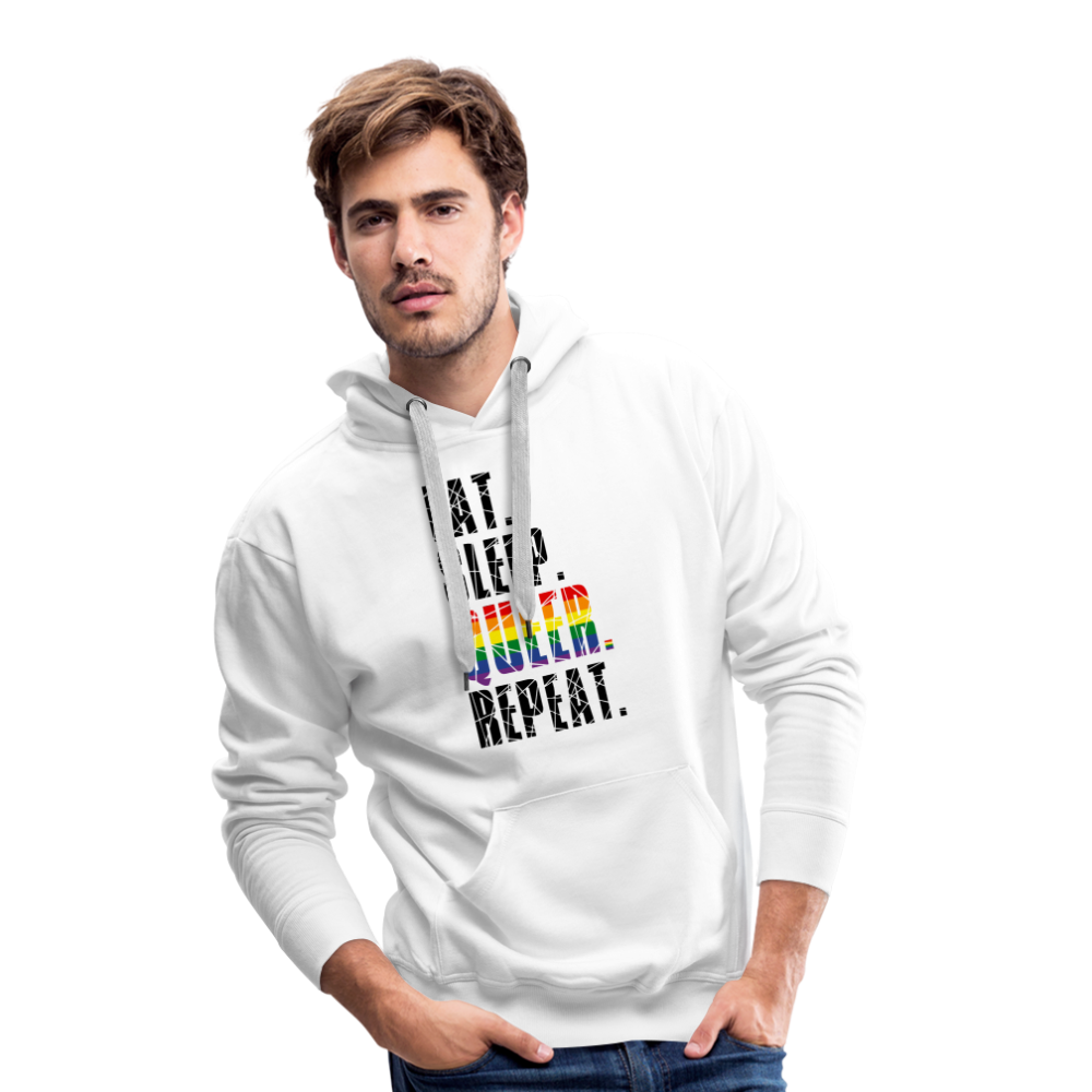 EAT. SLEEP. QUEER. REPEAT. "Männer" Hoodie - weiß