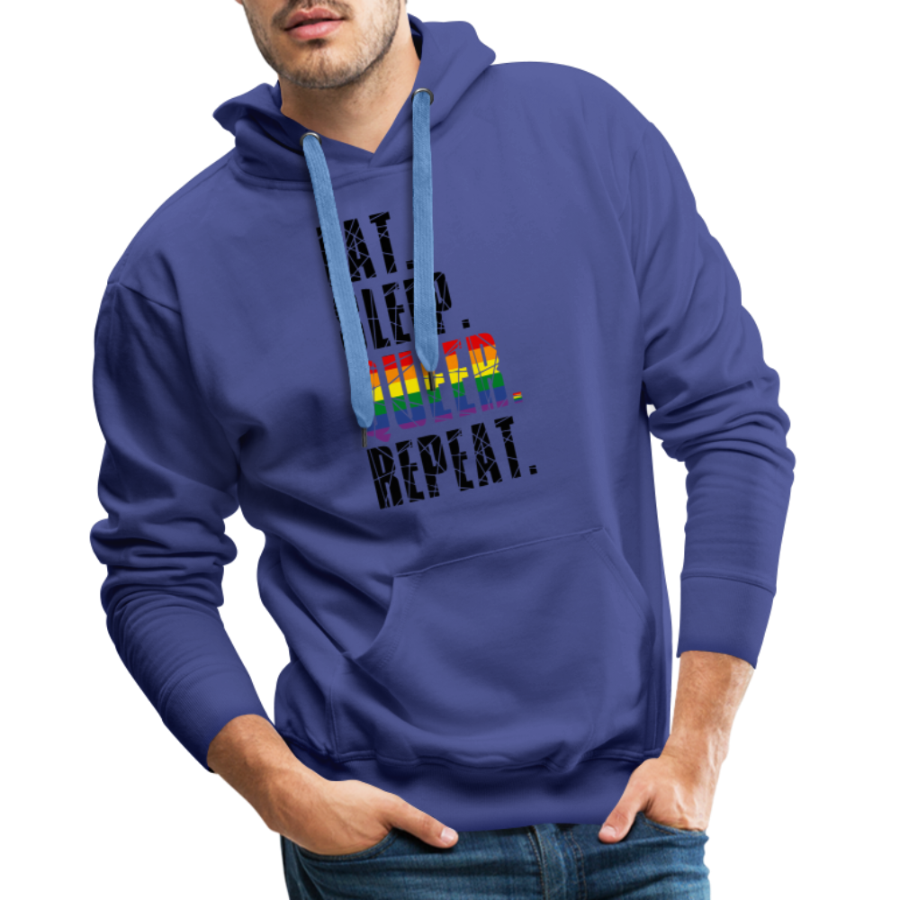 EAT. SLEEP. QUEER. REPEAT. "Männer" Hoodie - Königsblau