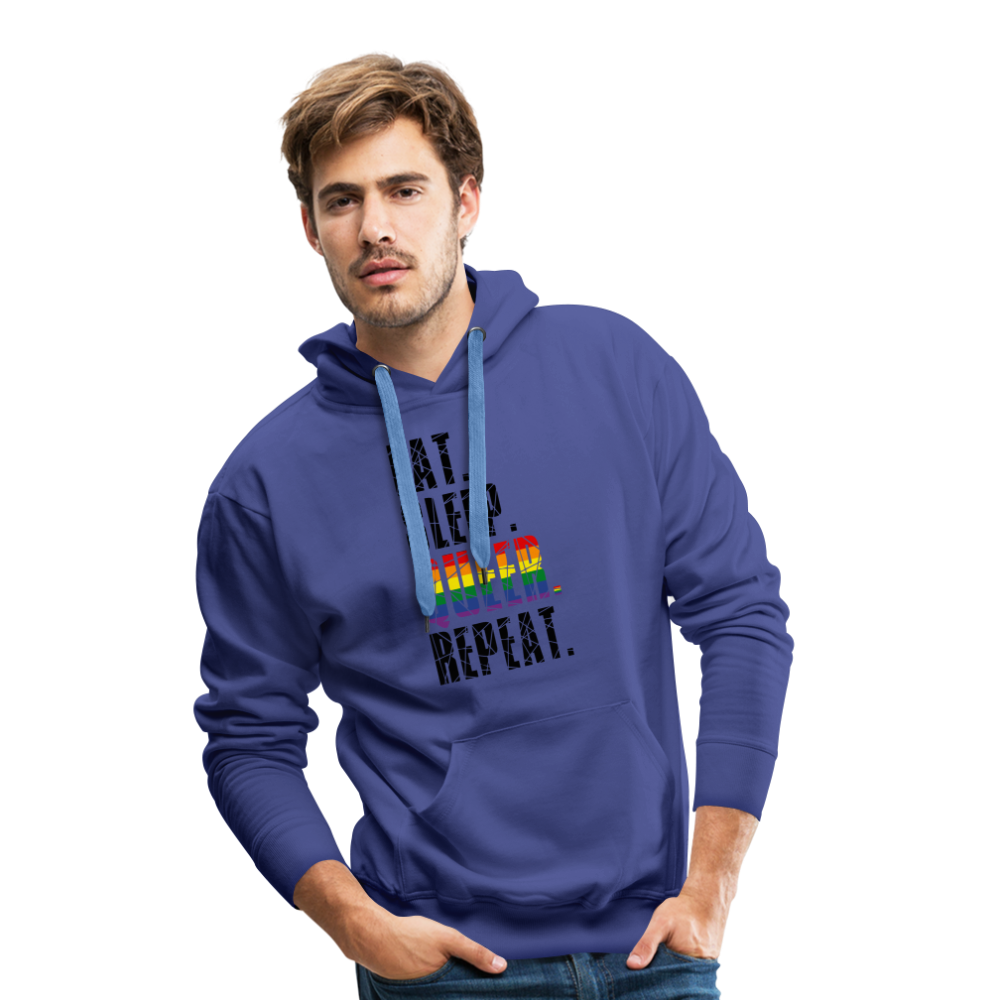 EAT. SLEEP. QUEER. REPEAT. "Männer" Hoodie - Königsblau