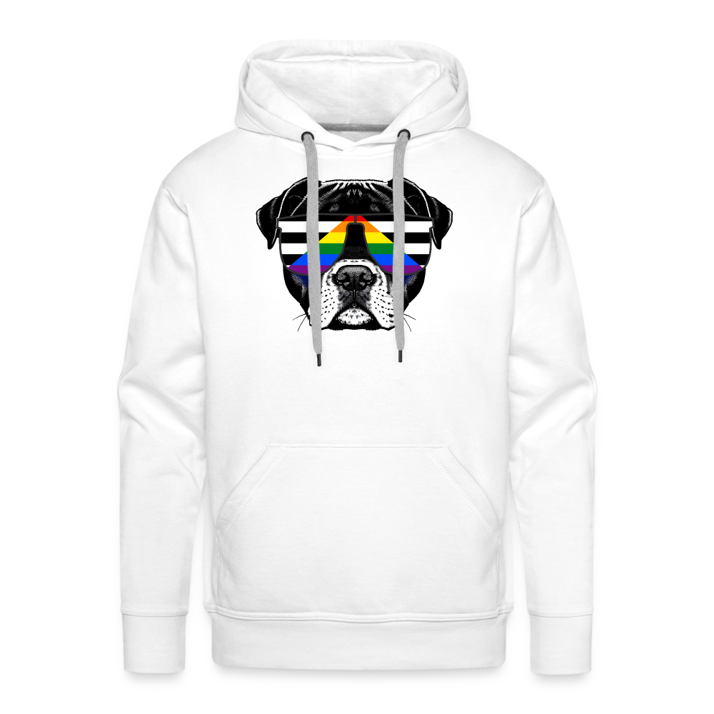 Straight Ally Doggo "Männer" Hoodie - weiß