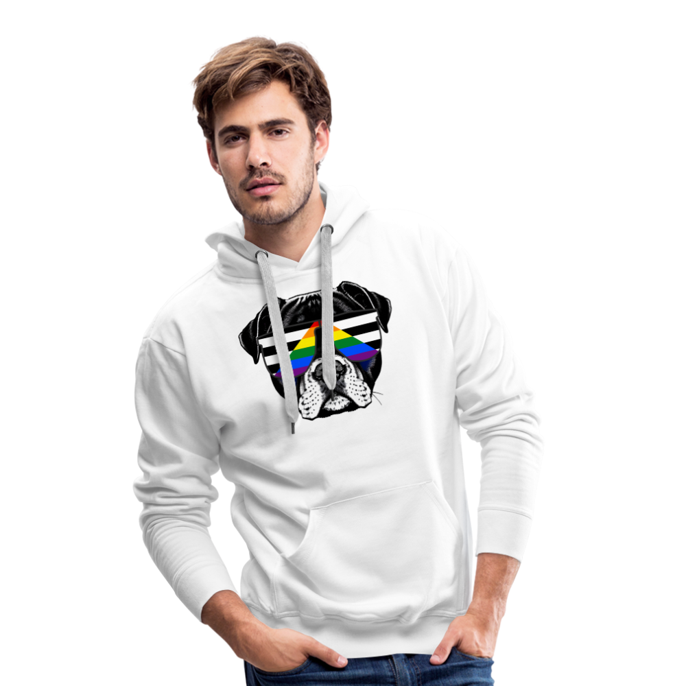 Straight Ally Doggo "Männer" Hoodie - weiß