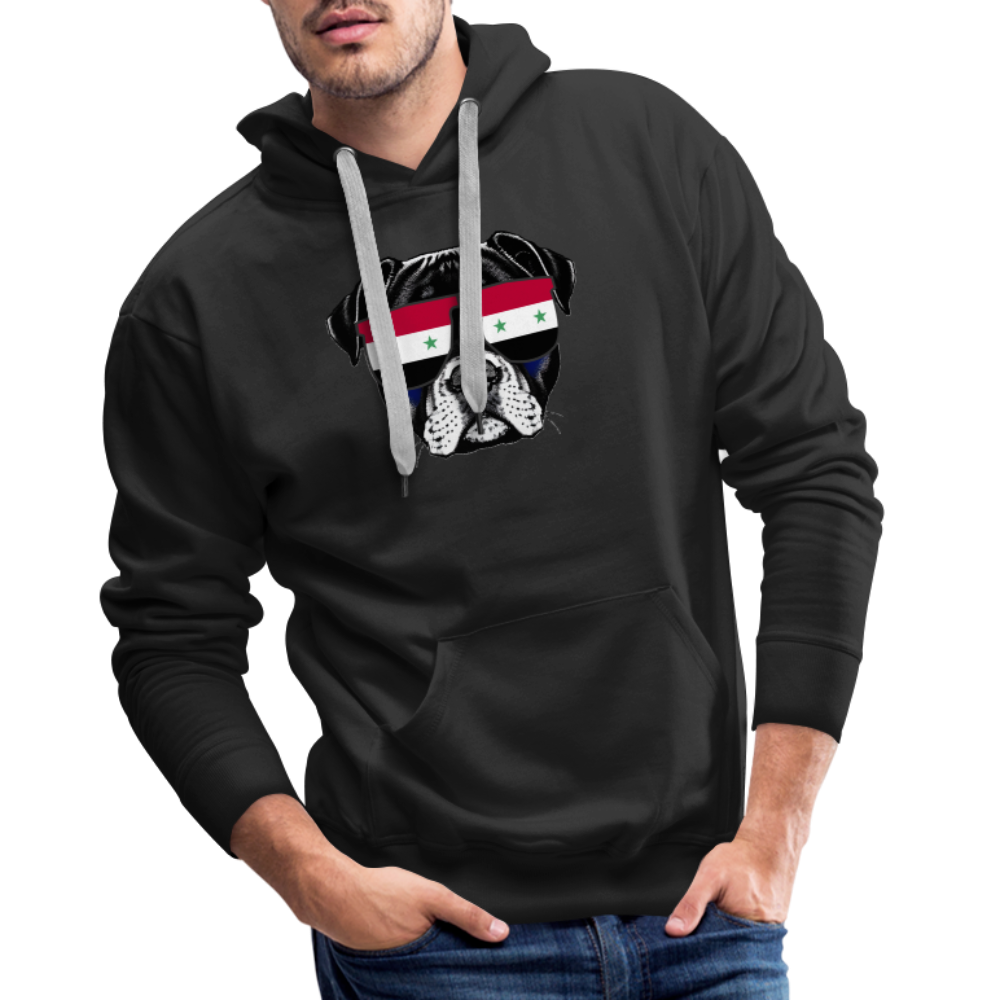 Hund mit Syrien-Sonnenbrille "Männer"-Schnitt Hoodie - Schwarz