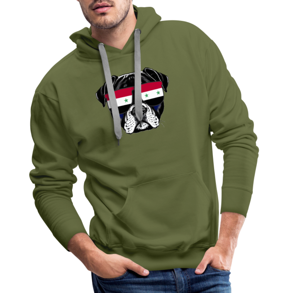 Hund mit Syrien-Sonnenbrille "Männer"-Schnitt Hoodie - Olivgrün