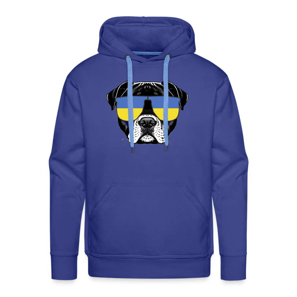 Hund mit Ukraine-Sonnenbrille "Männer"-Schnitt Hoodie - Königsblau